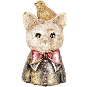 Clayre & Eef 6PR5079 Decoratie Borstbeeld Kat 11x9x18...