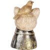 Clayre & Eef 6PR5079 Decoratie Borstbeeld Kat 11x9x18 cm Wit Zwart Goud