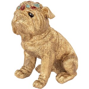 Clayre & Eef decoratieve hond goud 29x17x29 cm...