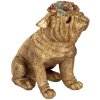 Clayre & Eef decoratieve hond goud 29x17x29 cm polyresin landelijke stijl elegantie