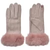 Juleeze JZGL0112PA Winterhandschoenen Paars met imitatiebont Touchscreen 9x23 cm