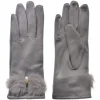 Juleeze JZGL0113G Winterhandschoenen grijs 9x23 cm met bont en kralen