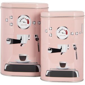 Clayre & Eef 6BL0142 Opbergdozen Set van 2 Roze Ijzer...