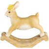 Clayre & Eef Schommel Konijn Decoratiefiguur Bruin 16x5x14 cm Landelijke Stijl