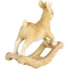 Clayre & Eef Schommel Konijn Decoratiefiguur Bruin 16x5x14 cm Landelijke Stijl