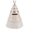 Clayre & Eef 6PR4423 Spaarpot landelijke stijl meisje konijn tipi 13x13x19 cm