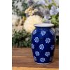 Clayre & Eef 6CE2085 Vaas Blauw-Wit Ø 10x15 cm