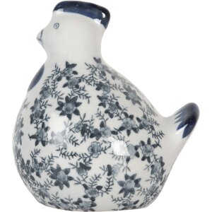 Clayre & Eef 6CE2093 Decoratieve Kip Wit Blauw...