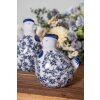 Clayre & Eef 6CE2093 Decoratieve Kip Wit Blauw 14x12x16 cm