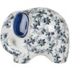 Clayre & Eef Decoratieve Olifant Keramiek Wit Blauw 20x14x15 cm