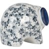 Clayre & Eef Decoratieve Olifant Keramiek Wit Blauw 20x14x15 cm