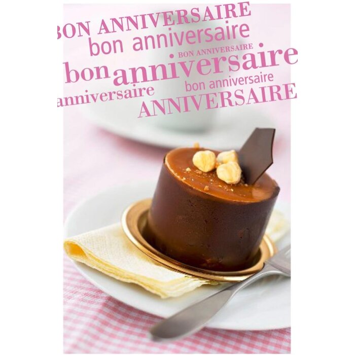 Bon Anniversaire Chocolade Praliné Kaart