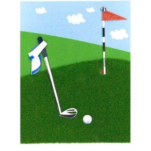 Kunstniveau Kaart Golf Club-Vlag