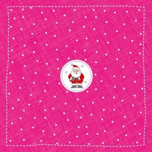 Papieren Servetten Kerstman-Mini-Roze