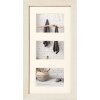 Houten lijst voor 3 fotos 10x15 home creme wit