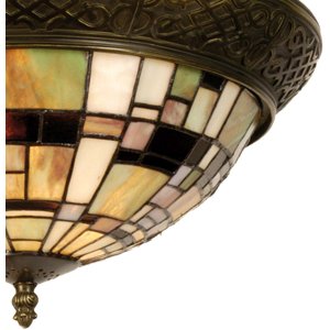 Tiffany plafondlamp 38 cm veelkleurig 5ll-5348