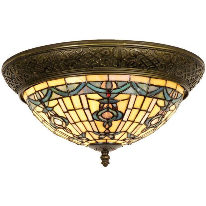 5ll-5351 Tiffany Glazen Plafondlamp 38 cm