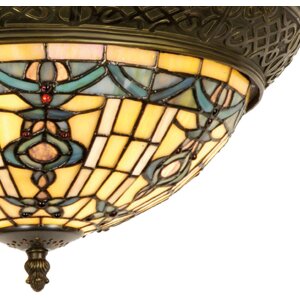 5ll-5351 Tiffany Glazen Plafondlamp 38 cm