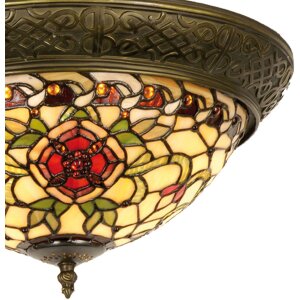 Glazen plafondlamp 38 cm gekleurd glas