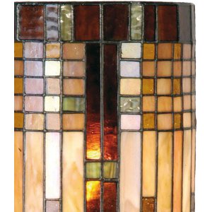 Wandlamp Tiffany gekleurd glas 19x12x35 cm