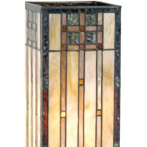 Tiffany staande lamp gekleurd glas 18x45 cm