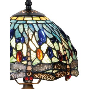 Staande Lamp Tiffany Libelle gekleurd ø 21x33 cm