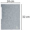 Maxi capaciteit map met elastiek en 3 kleppen gemaakt van Manilla karton 425g Nature Future, voor din a4 formaat Grijs