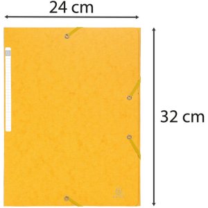 Map elastiek 3 flappen Scotten Manilla karton 400g DIN A4 geel