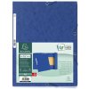 Map met 3 kleppen en elastiek Manilla karton 400g-m2 - A4 Blauw