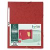 Exacompta map met 3 kleppen en elastiek Manilla karton 400g-m² - A4 Rood