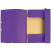 Map met 3 kleppen en elastiek Manilla karton 400g-m2 - a4 paars Violet