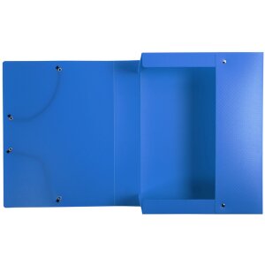 Archiefdoos Exabox gemaakt van pp met etiket 700µ rug 60mm ondoorzichtig, din a4 blauw