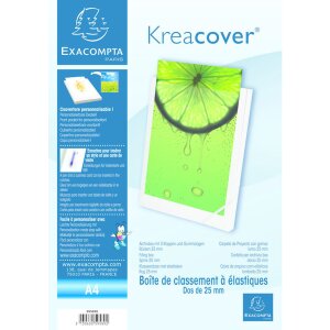 Archiefdoos gemaakt van pp 700µ rug 25mm Krea Cover, din a4 Wit