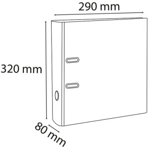 Map standaard wolk gemarmerd, met 2 ringen, 80mm rug gekleurd, voor formaat din a4 Grijs