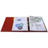 Map premtouch gemaakt van pp met 2 ringen, rug 80mm, din a4 extra breed bordeaux