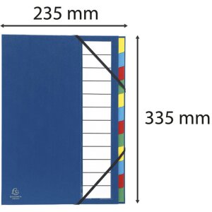 Map 12 vakken, Ordonator, voor din a4 formaat