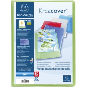 PP 500µ displaymap met 40 vakken Krea Cover Chromaline A4 assorti