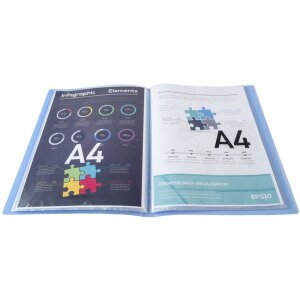 PP 500µ displaymap met 40 vakken Krea Cover Chromaline A4 assorti