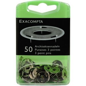 Doos met 50 stuks punaises met 3 punten, Ø12mm,...