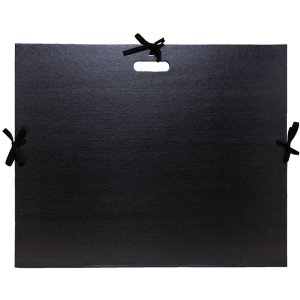 Tekenkoffer met strik en handvat 50x70 cm zwart