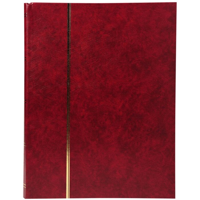 Postzegelalbum 64 blanco paginas 22,5x30,5 cm rood