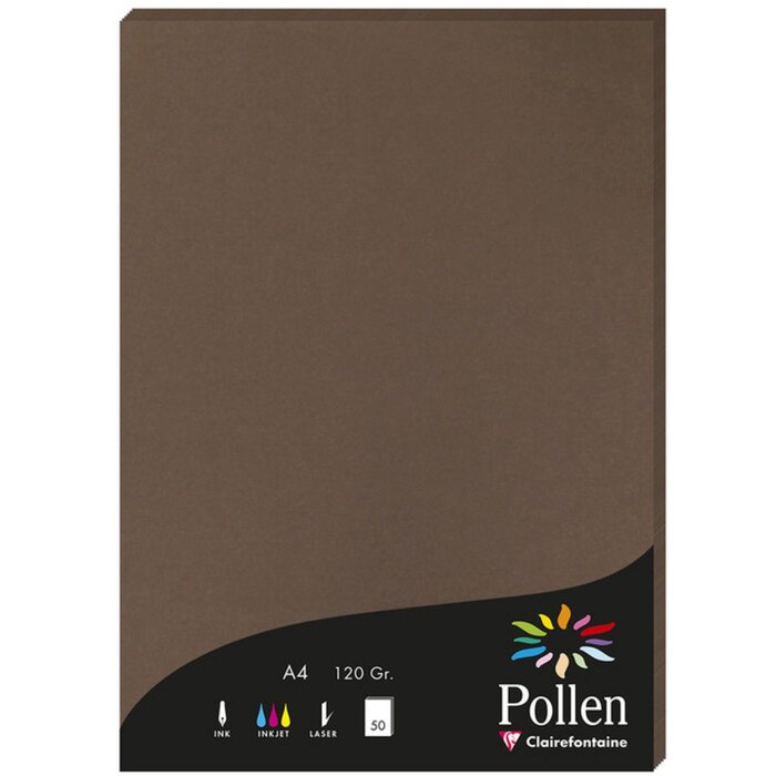 a4 stuifmeelpapier 120g 50 vellen bruin