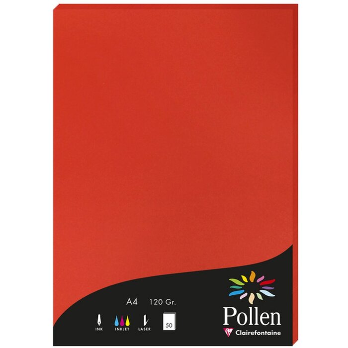 a4 pollenpapier 120g 50 vellen koraalrood