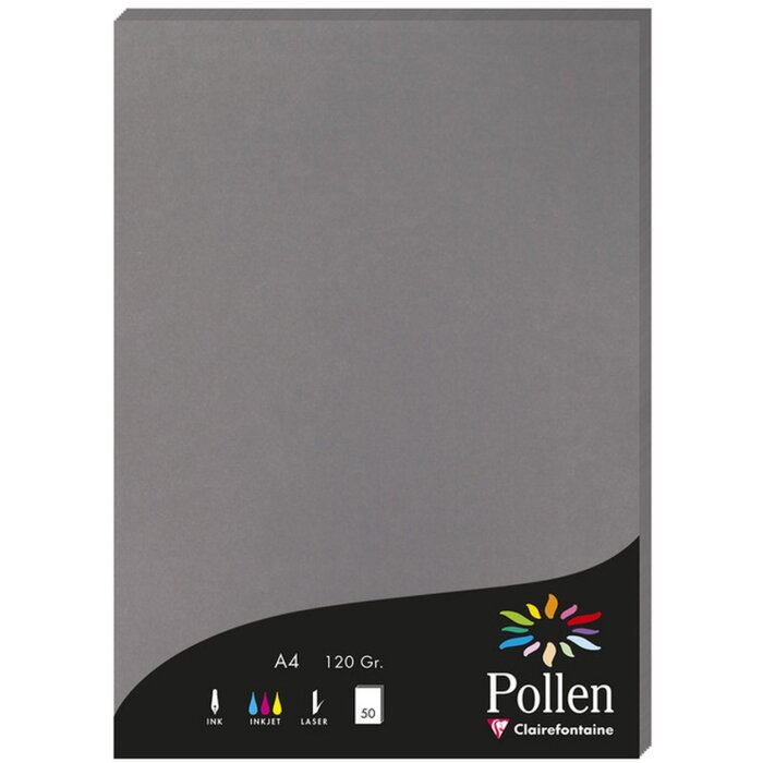 a4 pollenpapier 120g 50 vellen donkergrijs