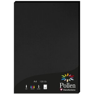 a4 pollenpapier 120g 50 vellen zwart