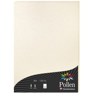 a4 pollen papier 120g 50 vellen parel ivoor