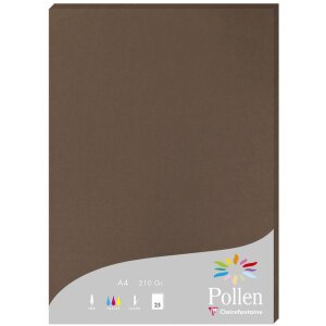 Papier a4 Pollen 210g bruin 25 vellen