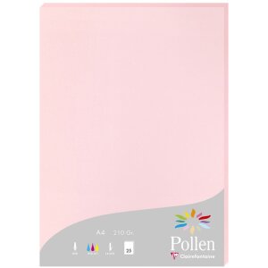 Papier a4 Pollen 210g roze 25 vellen