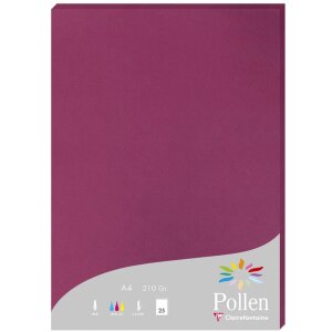 Papier a4 Pollen 210g framboos 25 vellen