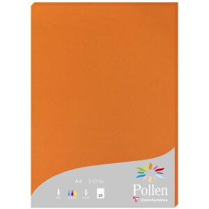 25 vellen papier Pollen, din a4, 210g Kapucijn rood